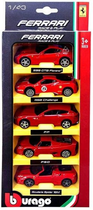 Zestaw Samochodow Bburago Ferrari Race + Play 1:43 5 szt (4893993360055)