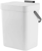 Ведро для мусора MVM с крышкой BIN-11 5л Бело-антрацитовое (BIN-11 5L WHITE/ANTHRACITE)