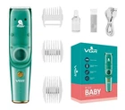 Безшумна машинка для стрижки дітей і немовлят VGR Baby V-151, Бездротовий тример 3 насадки з витяжкою