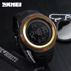 Часы Skmei (скмей) 1251 цвет черный с золотом водонепроницаемые