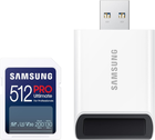 Карта пам'яті Samsung Pro Ultimate SDXC 512GB UHS-I U3 V30 + зчитувач (MB-SY512SB/WW)