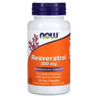 Натуральна добавка Now Foods Natural Resveratrol 200 мг