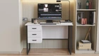 Компьютерный стол Ferrum-decor Гарри 75x120x70 черный ДСП Белое 16мм