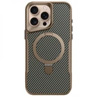 Протиударний чохол TPU+PC Metal Buttons with MagSafe Carbon Ring для iPhone 15 Pro (6.1") Золотий