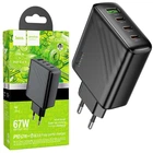 Зарядное устройство Hoco CS27A; PD65W (3C1A) 3XType-C, USB-A, Black (58784)