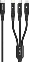 Кабель Proove Hydra 3-in-1 Type-C + Micro USB + Lightning 1 м Black (602440001)