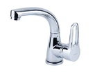 Смеситель для раковины Aquatica HL-1A230C HL Ø35 гусак изогнутый на гайке с керамическим картриджем однорычажный хром (33-102-9734000)