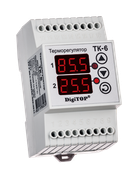 Терморегулятор DigiTOP ТК-6 двоканальний датчик DS18B20 DIN –55°C…+125°C крок 0,1°C термостат датчик
