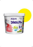 Фарба емаль акрилова 3в1 жовта (0,9 л.)