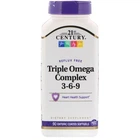 Жирные кислоты 21st Century Triple Omega Complex 3-6-9 90 капсул