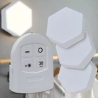 Автономные LED лампы шестиугольные беспроводные с пультом ДУ Remote Control Set (3 светильника)