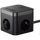 Сетевой фильтр Baseus E00066400117-00 PowerCombo Cube Power Strip 3xAC+2xUSB+2xType-C 30W (150 сm) Black