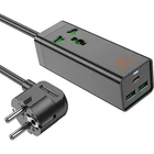 Мережевий подовжувач Hoco AC9A Talent PD30W (1C2A with 1 socket) Desktop Charger Black