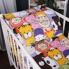 Простынь MirSon Бязь 17-0674 Rainbow Zoo 150х220 см (2200010282139)