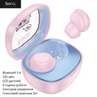 Бездротові навушники Hoco EW111 (для дітей, Bluetooth 5.4, зарядний кейс, 250 мАг, LCD дисплей, 4 години роботи) - Рожевий