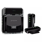 Бездротовий петличний мікрофон Proove Live Black для блогера | Type-C/Lightning/80mah/5h | Чорний