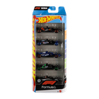Машинка Базовая 5шт Hot Wheels Formula One F1 Race Team 1:64 JBJ78 JGF58 Black