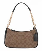 Сумка Coach Teri Shoulder Bag In Signature Canvas khaki/black