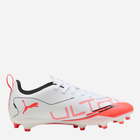 Buty piłkarskie korki młodzieżowe chłopięce Puma Ultra 5 Play FG/AG Jr 10817001 38.5 (5.5UK) Białe