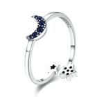 Серебряное кольцо "Луна и звезда" 54 077-11135