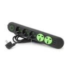 Сетевой фильтр F02U, 3 розетки EU + 2 розетки Universal + 3 USB, 1.5 м, сечение 3х0,75мм, 2500W, Black Voltronic F02U-Black удлинитель для розетки