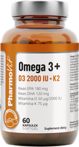 Suplement diety Pharmovit Omega 3 + D3 2000 IU + K2 60 kapsułek (5904703901754)