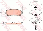 Комплект гальмівних колодок RENAULT KADJAR, NISSAN X-TRAIL, NISSAN QASHQAI, TRW (GDB3648)