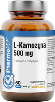 Харчова добавка Pharmovit L-карнозин 500 мг 60 капсул (5904703901884)