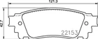 Комплект гальмівних колодок TOYOTA HARRIER, LEXUS NX, LEXUS LM, BREMBO (P83166)