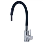 Смеситель для кухни кухонный силиконовый гусак на гайке KT Ø35 SS AQUATICA KT-4B570P (9722131) TR_9722131