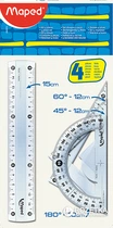 Набір лінійок Maped Essentials Mini 4 предмети (MP.242815)