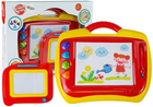 Zestaw znikopisów LeanToys Funny Drawing Board 2 w 1 + 4 pieczątki (5905884454718)