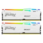 Модуль пам'яті для комп'ютера DDR5 64GB (2x32GB) 5600 MHz Beast White RGB Kingston Fury (ex.HyperX)