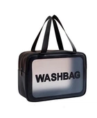 Водонепроникна чорна косметичка Washbag, органайзер для косметики 30*10*21 см