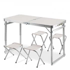Стол для пикника усиленный с 4 стульями Folding Table Convenient To Take