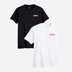 Zestaw koszulek męskich bawełnianych Levi's 79681-0040 L 2 szt Biały/Czarny
