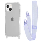 Чехол с ремешком VVave Clear Case with Strap для Apple iPhone 15 light purple