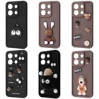 Чехол мультяшный с фигурками WAVE Pretty Things Case для Xiaomi Redmi Note 13 4G brown/fluffy white