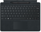 Клавіатура бездротова Microsoft Surface Pro 11/10/9/8 Keyboard Typecover with Slim Pen COMM English International Black  (8XB-00162) 