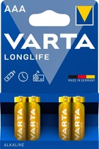 Батарейка Varta Longlife AAA BLI 4 Alkaline, 4 шт
