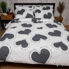Набор Moon&Star Бязь Gold Люкс Grey Love Простыня 180х220 см + 2 наволочки 50х70 см (MS-880000268)