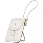 Powerbank павербанк УМБ подставка для телефона Choetech Magnetic Wireless 10000mAh 20W PD Type-C In/Out Qi-15W buid-in cabel White (B735-CCWH)