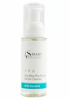 Очищаюча мультикислотна пінка Smart4Derma для жирної та шкіри з акне AHA-BHA-PHA Mousse Gentle Cleanse 80 мл