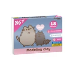 Пластилин 18 цветов 360 грамм YES Pusheen, 540695