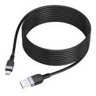 Кабель синхронизации Hoco X109 Silicone USB to МicroUSB 2.4A 3 м Black (35928_3605834)