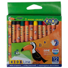 Карандаши восковые 12 цветов, KIDS Line ZB.2481