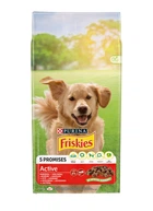 Сухой корм для взрослых активных собак Purina Friskies с говядиной