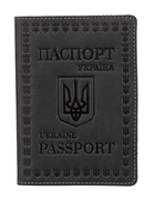 Шкіряна обкладинка для паспорта європейської якості Shvigel 16132 Сірий