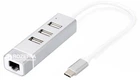 Переходник Digitus USB Type-C - 3xUSB + Fast Ethernet (DA-70253)