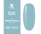 Гель лак F.O.X Spectrum №020 блакитний 7 мл